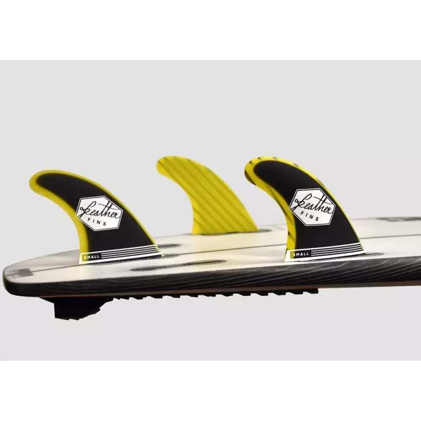 Finnen Feather Gfk Fins Yellow & Black Click Tab