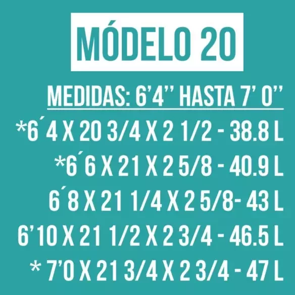 Foam pre shapeado Teccel modell 20