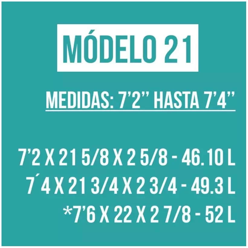 Foam pre shapeado Teccel modelo 21