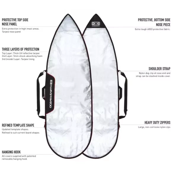 boardbag Ocean & Earth Barry Basic longboard Red
