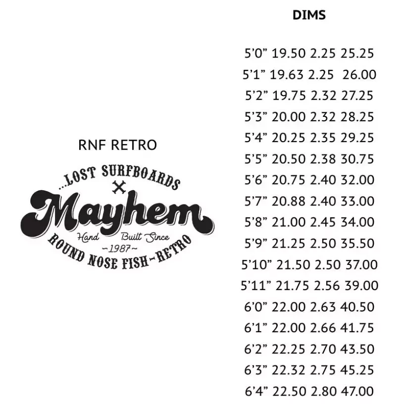 Tabla de surf Lost RNF Retro