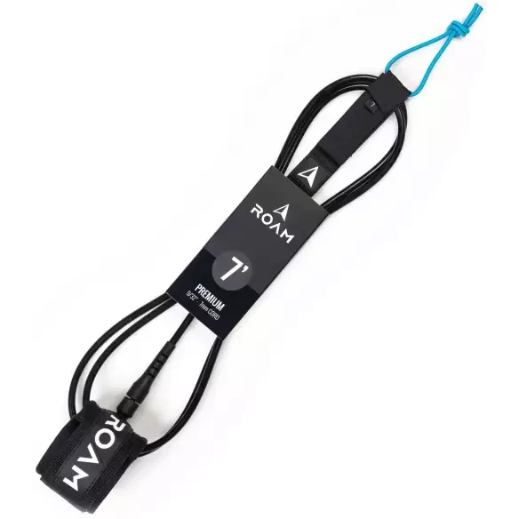 Surf Leash Roam Premium Longboard Ankle Black