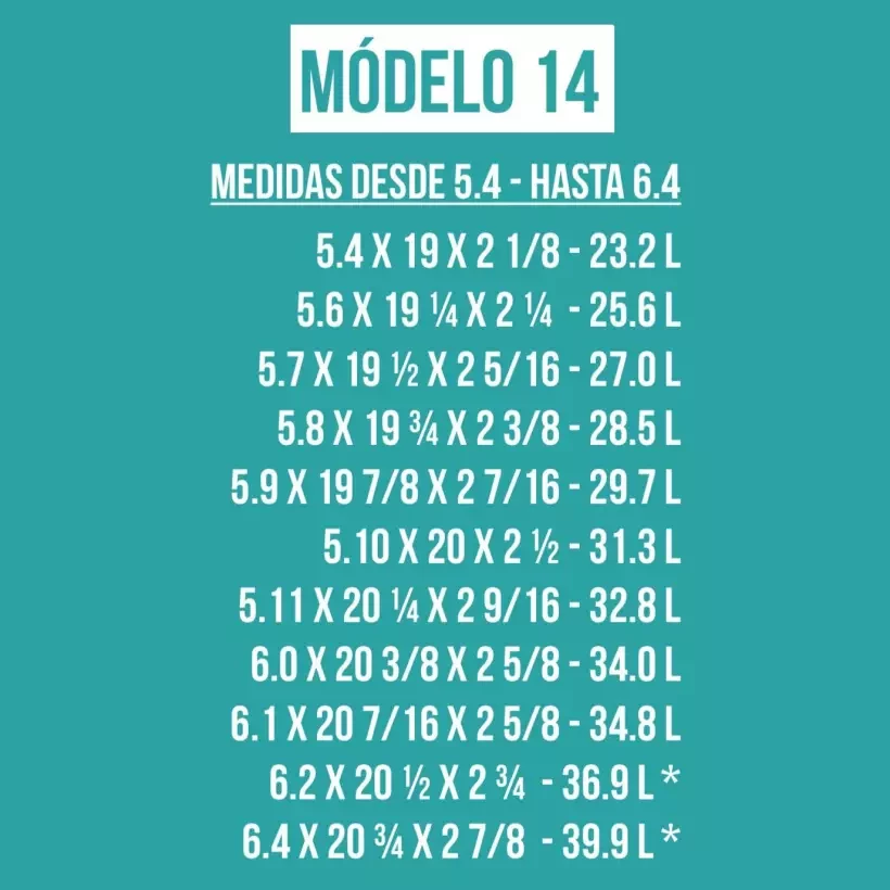 Foam pre shapeado EPS modell 14