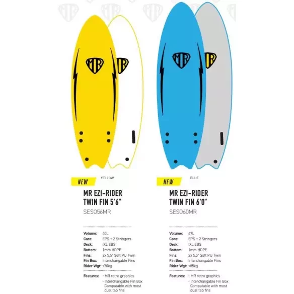 Tabla softboard Ocean & Earth MR Ezi-Rider Twin Fin