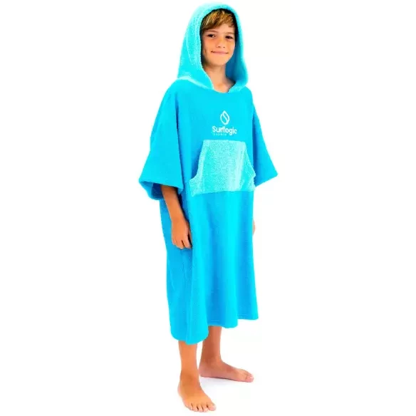 Poncho Junior Surf Logic cyan&turquesa