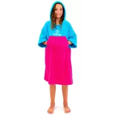 Poncho Junior Surf Logic ciano & rosa
