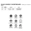 Capas de surf Creatures Shortboard Quad Wheely DT2.0