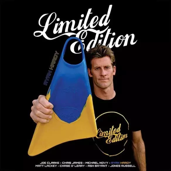 Palmes de bodyboard Limited Edition Ryan Hardy Blue/Gold