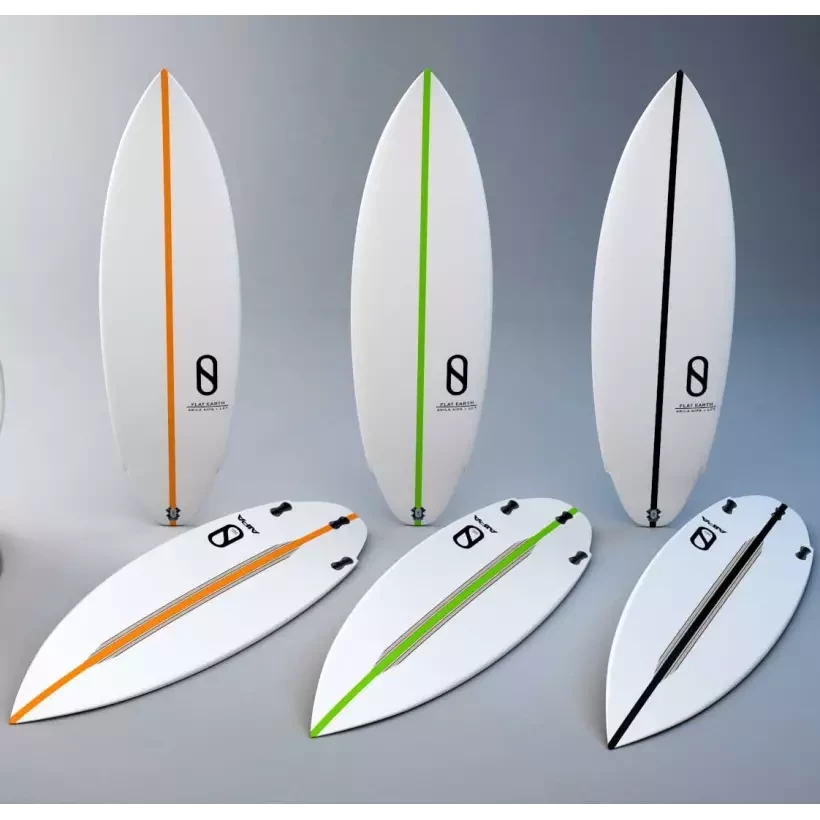 Surfboard Slater Designs Flat Earth LFT Black/White