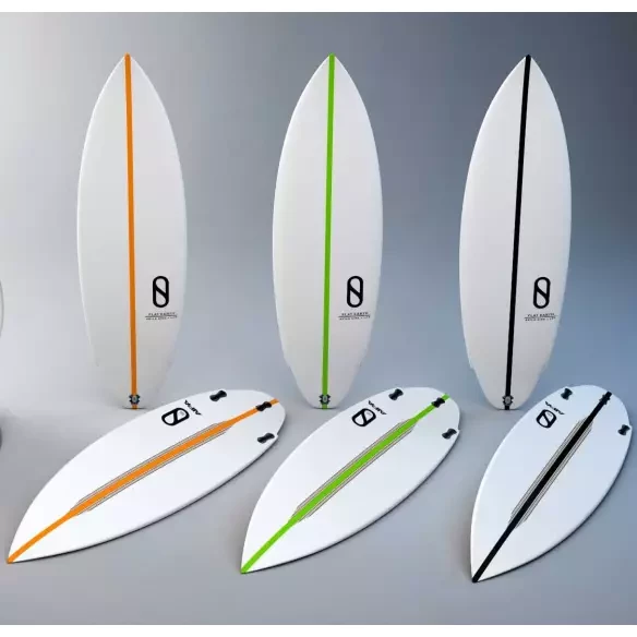 Prancha de surf Slater Designs Flat Earth LFT Preto/branco