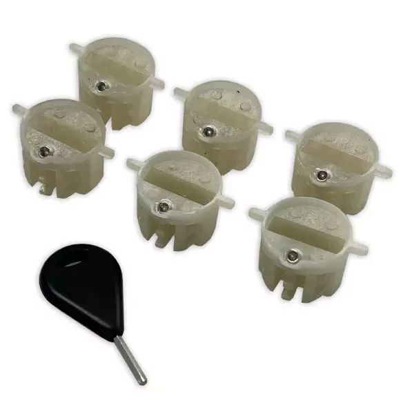 Jogo de 6 Plug de quilhas M-Fins Osso
