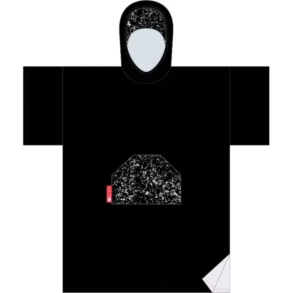 Poncho handtuch Madness Black Speckle