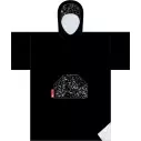 Poncho handtuch Madness Black Speckle