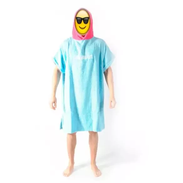 Poncho WEST Türkis/Rosa