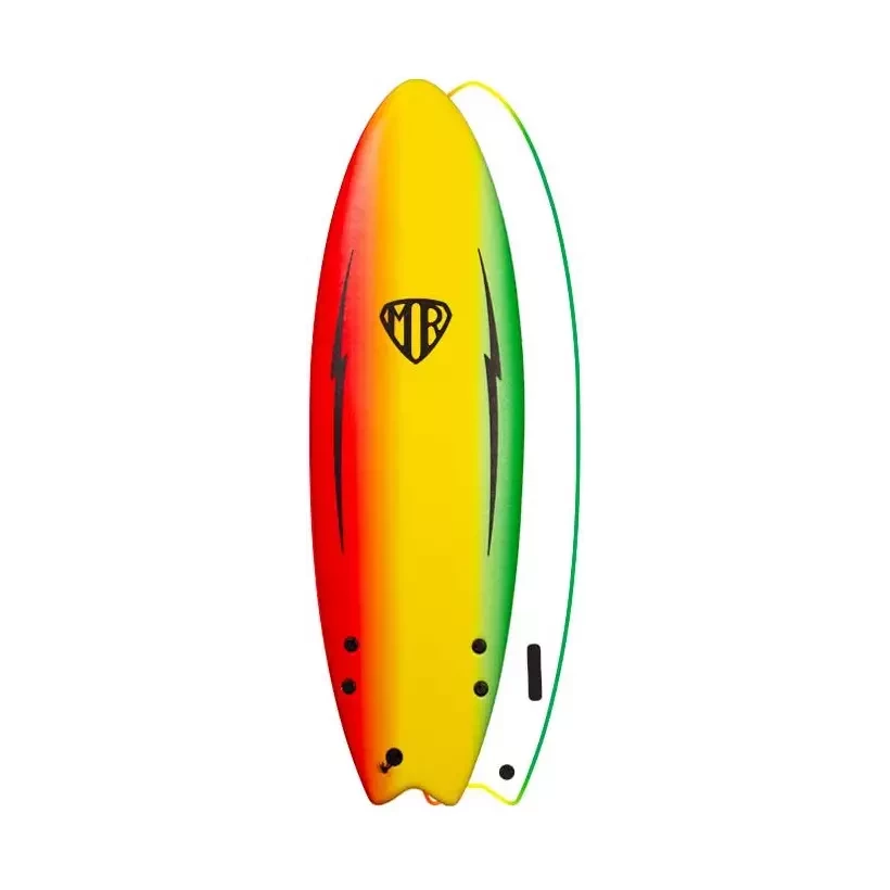 Planche de surf softboard Ocean & Earth MR Spray Ezi-Rider Twin Fin Rasta