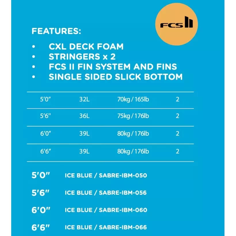 Surfbrett Softech Sabre  Blue/White