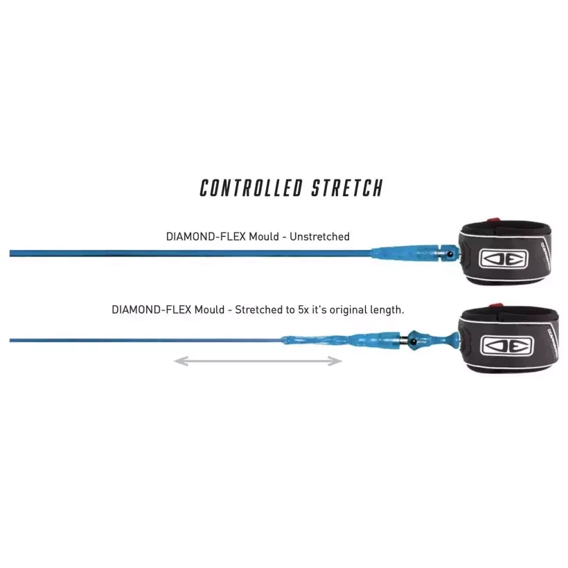 Ocean & Earth Diamond Flex Comp Leash Blue