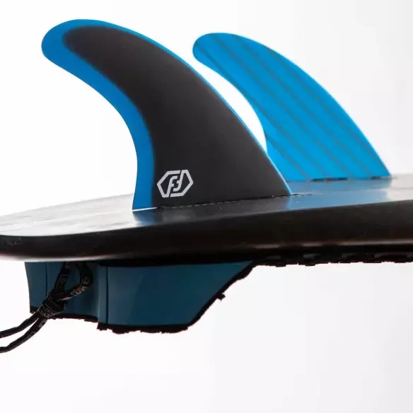 Quilhas surf Feather Fins Fiberglass Blue & Black Click Tab