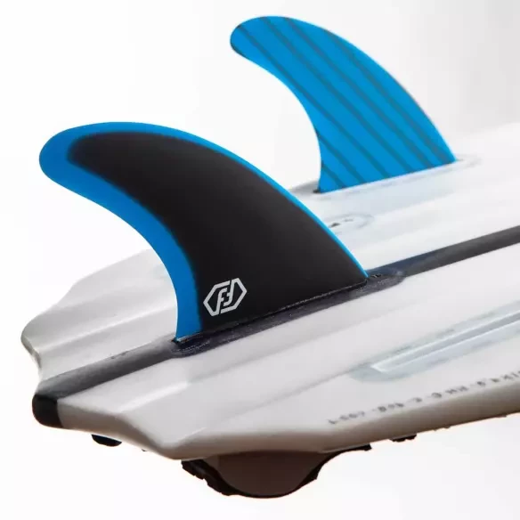 Quilhas surf Feather Fins Fiberglass Blue & Black Single Tab