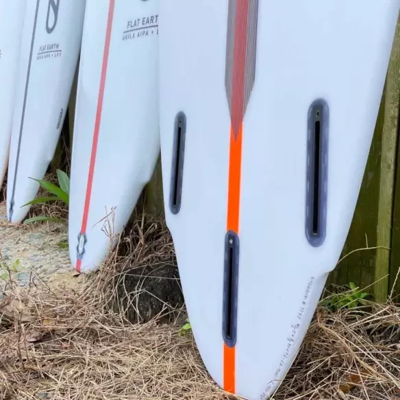 Planche de surf Slater Designs Flat Earth LFT Blanc/Orange