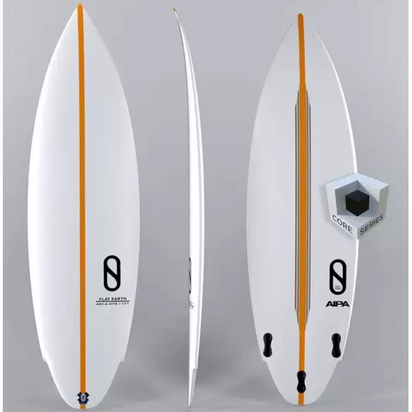 Planche de surf Slater Designs Flat Earth LFT Blanc/Orange