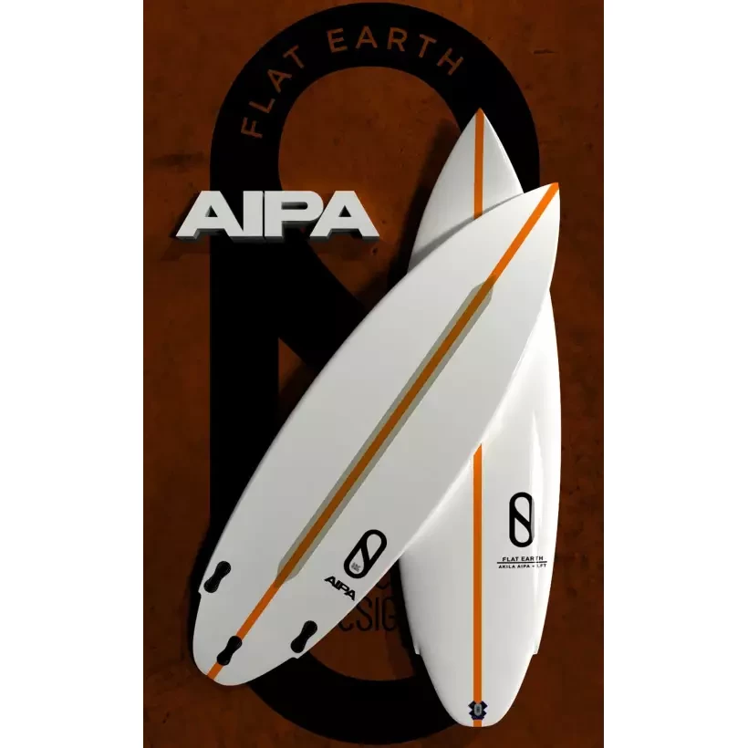 Surfboard Slater Designs Flat Earth LFT Wit/Oranje