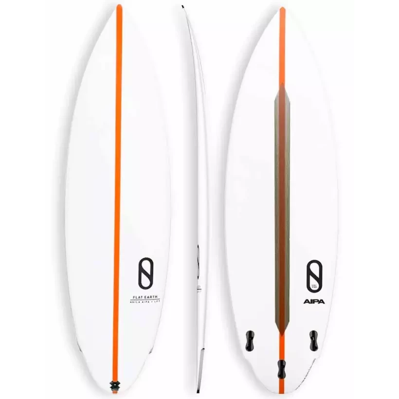 Surfboard Slater Designs Flat Earth LFT Wit/Oranje