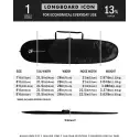 boardbag Longboard Shortboard Lite Black