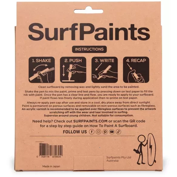 Peintures pour planches de surf SURFPAINTS Black