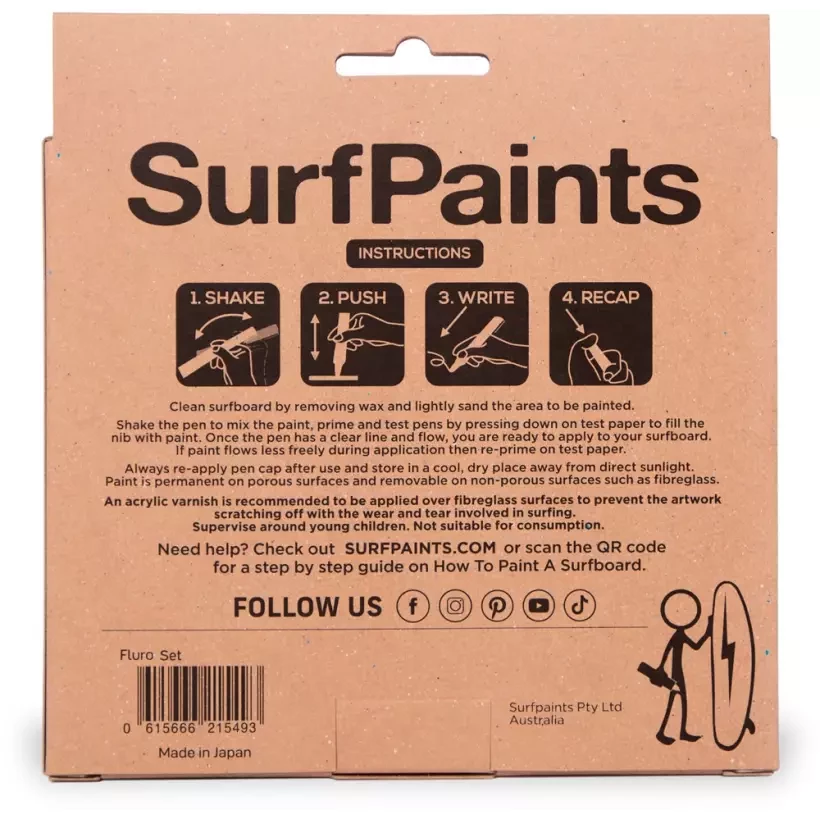 Tintas para pranchas de surf SURFPAINTS Fluro