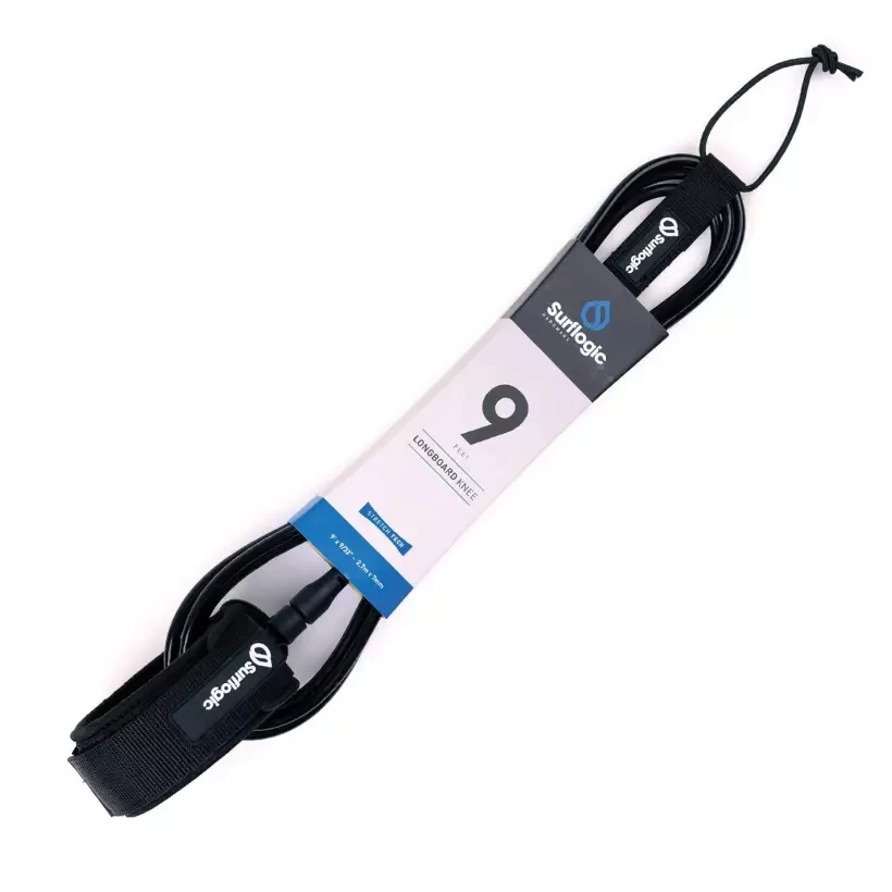 SurfLogic Longboard Knee Leash Black