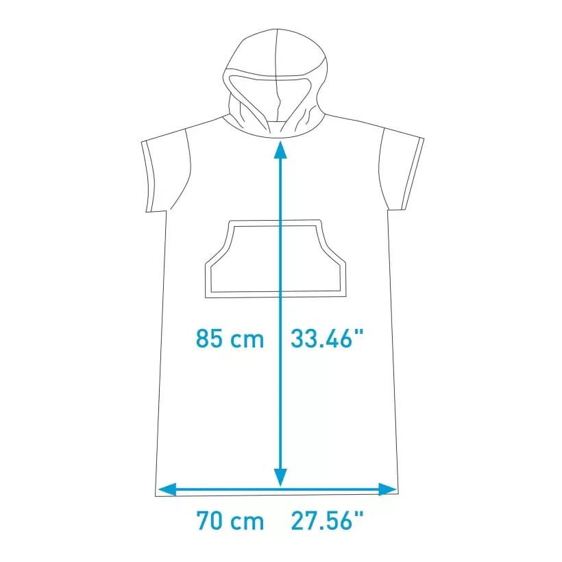 Poncho Junior Surf Logic cyan&turquoise