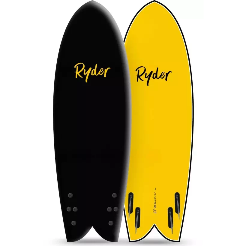 Surfplank softboard Ryder Retro Fish Black