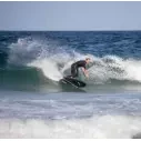 Surfbrett softboard Ryder Retro Fish Black