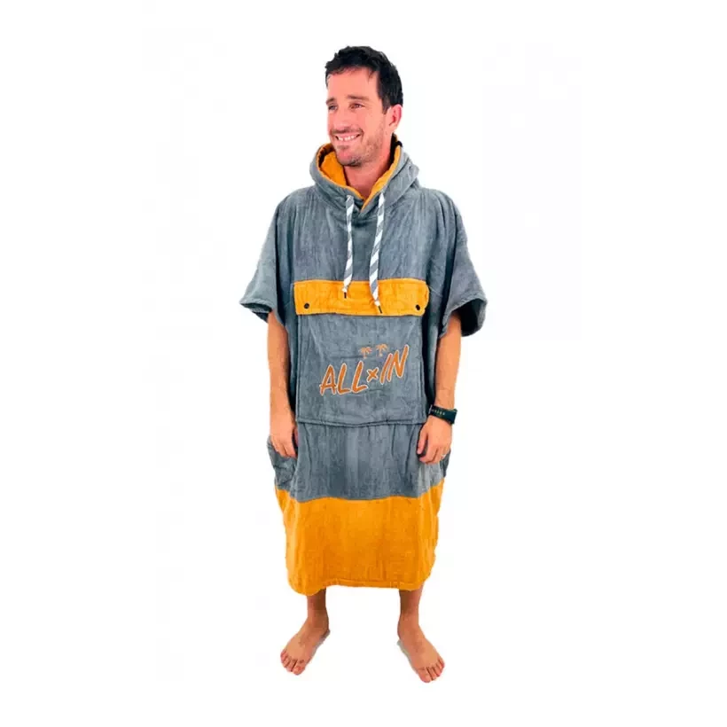 Poncho All In V Beach Grey