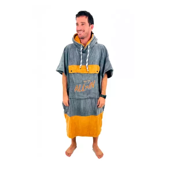 Poncho All In V Beach Grey