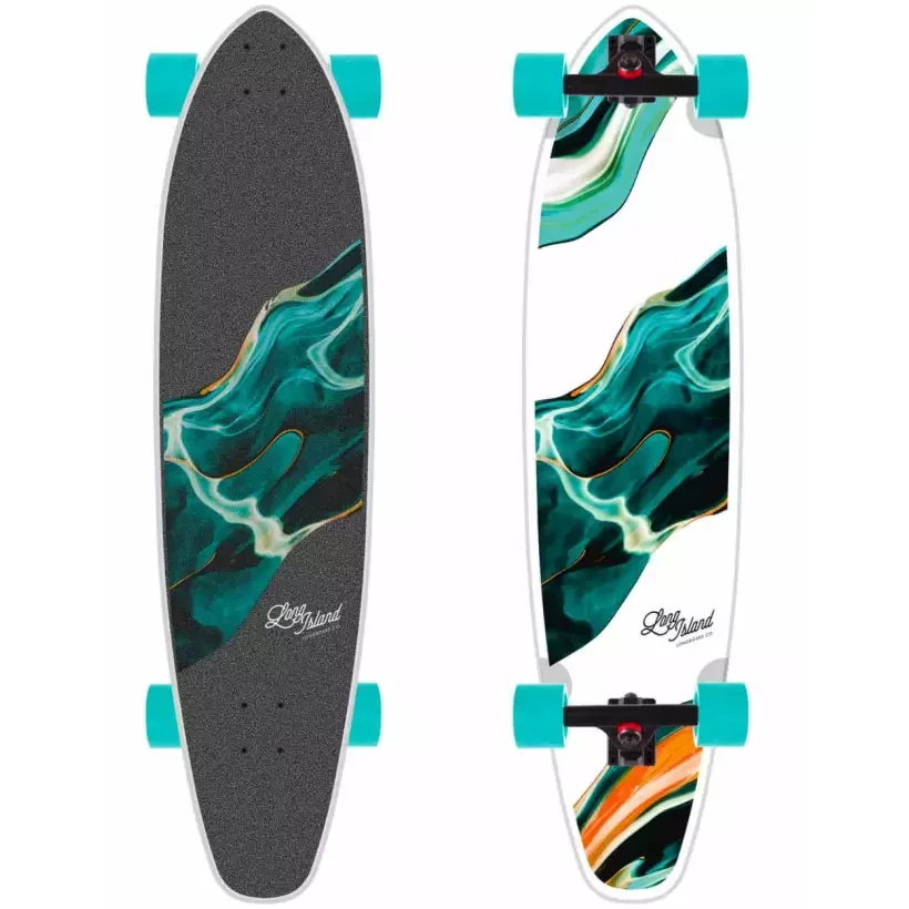 Skate Longoard Long Island Teal 37,85'' Kicktail