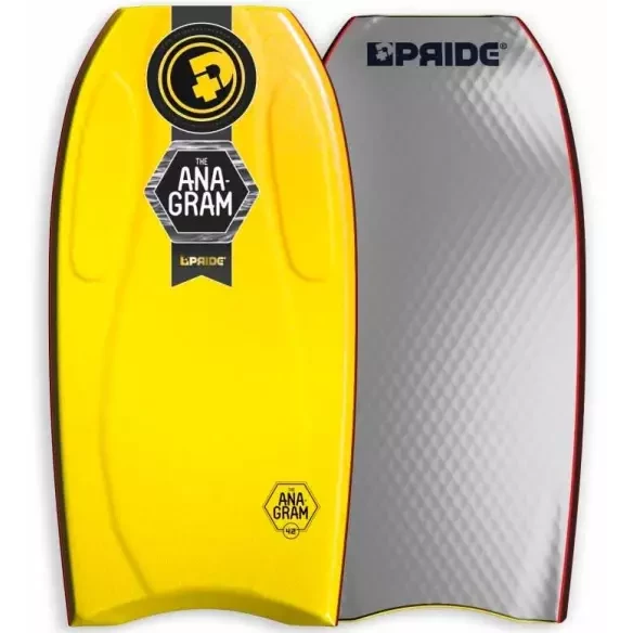Tabla de bodyboard Pride Anagram contoured Yellow/Grey