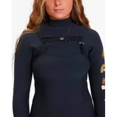 Fato Surf Billabong Salty Dayz Natural 4/3mm Black Tide 2