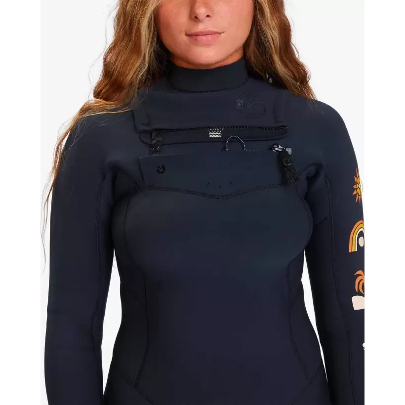 Neopreno Billabong Salty Dayz Natural 4/3mm Black Tide