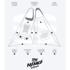 Sniper Menace Black Duo Bodyboard-Flossen 2