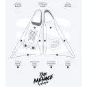 Palmes de bodyboard Sniper Menace Red Duo