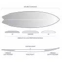Tabla de surf Slater Designs Great White