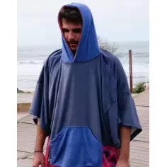 Poncho asciugamano Madness Navy Palm 2