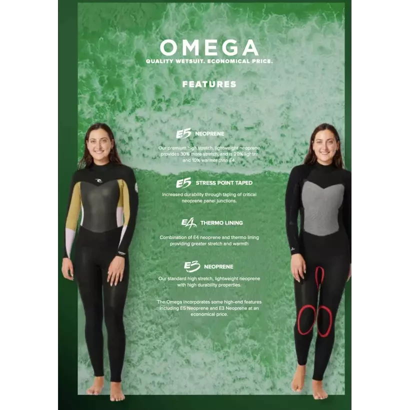 3/2mm Rip Curl Omega Wetsuit Black