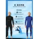 Combinaison Rip Curl E-Bomb 3/2mm Zip Free Black