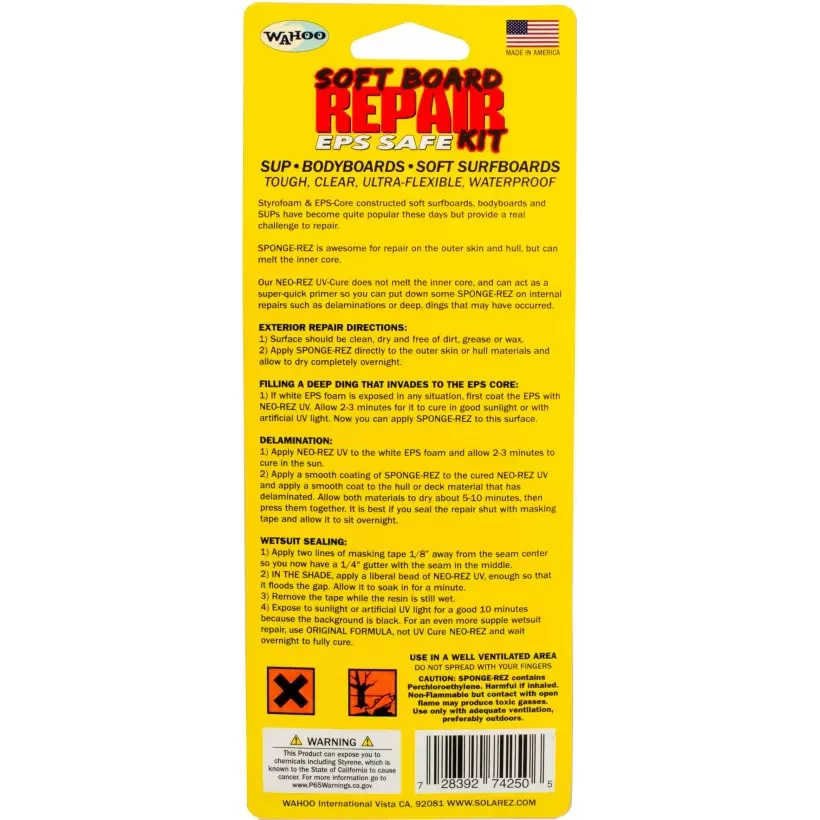 Kit de réparation Solarez EPS Soft Surfboard