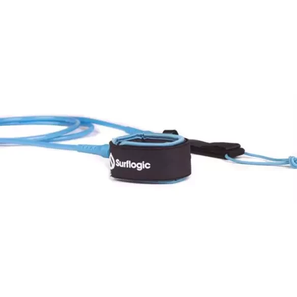 Leash surf SurfLogic Longboard Ankle Cyan