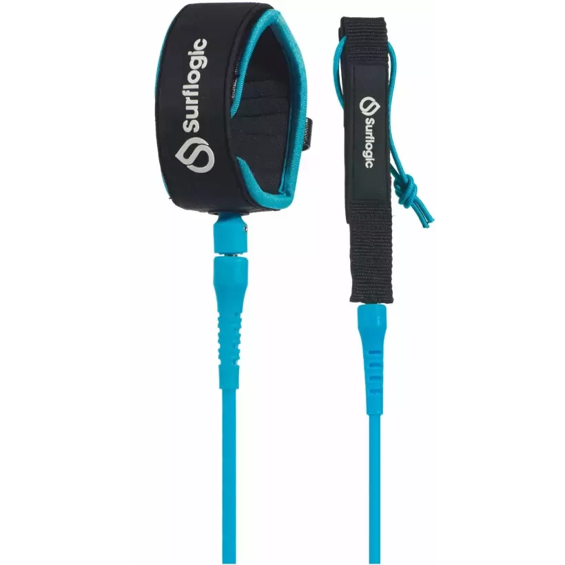 Leash surf SurfLogic Longboard Ankle Cyan