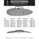 Funda Creatures Shortboard Icon Lite Silver Black